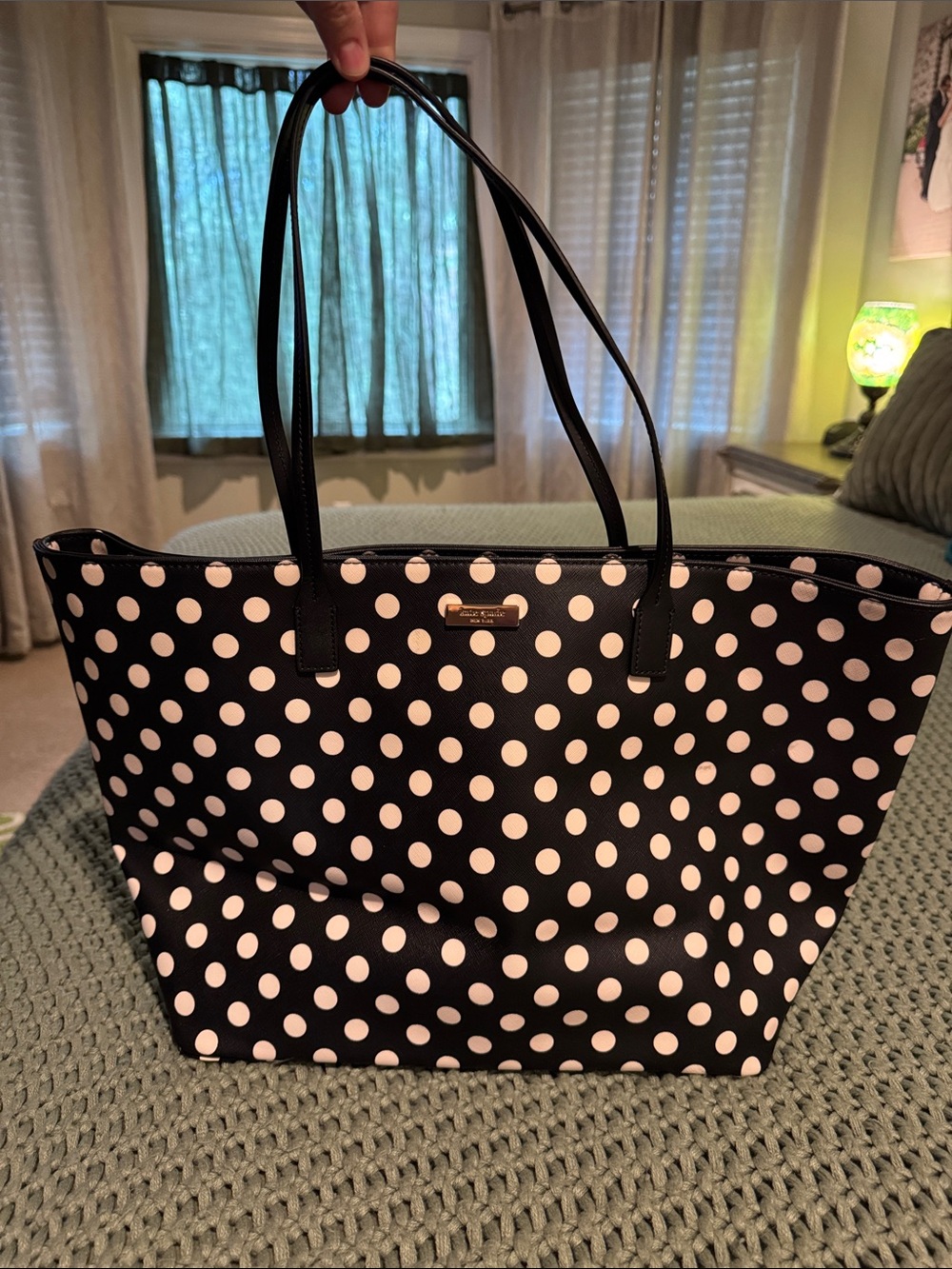 kate spade Black and White Polka Dot Tote